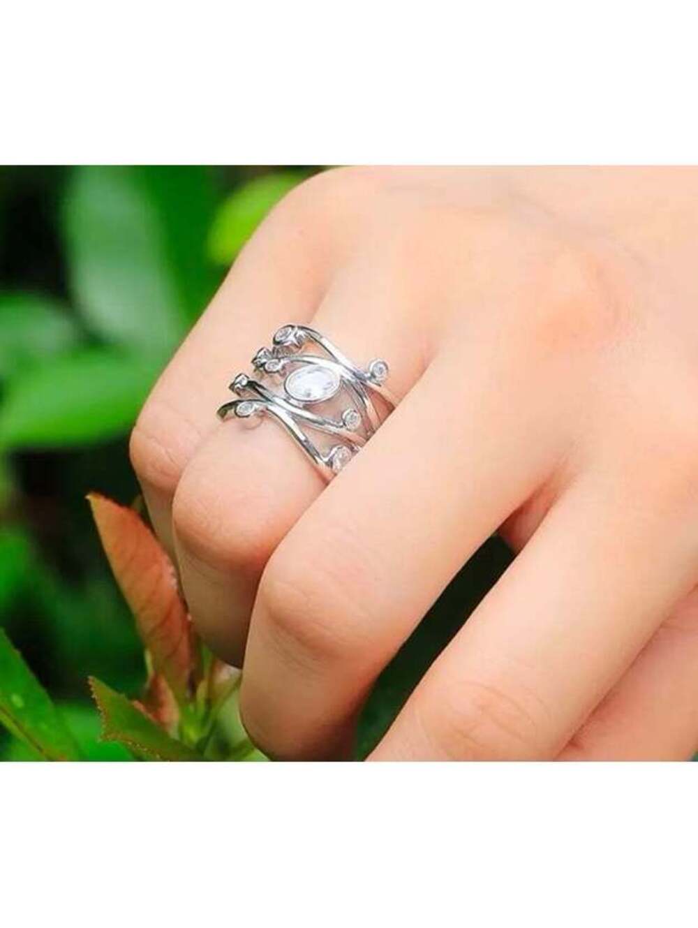 New - Gorgeous Boho Style Geometric Niche Design Ring - Size 9